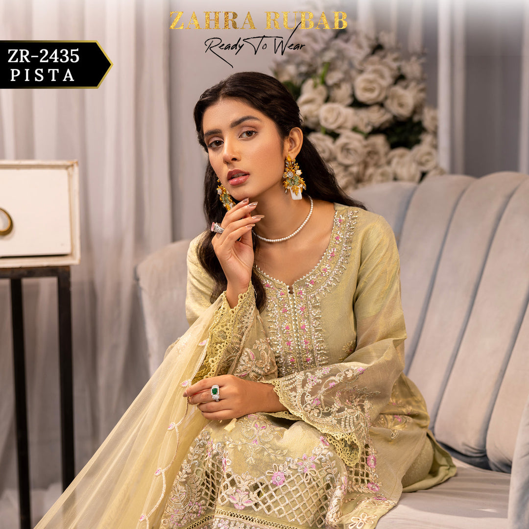 ZARAH RUBAB BY CHAMAK 3 PIECE READY TO WEAR