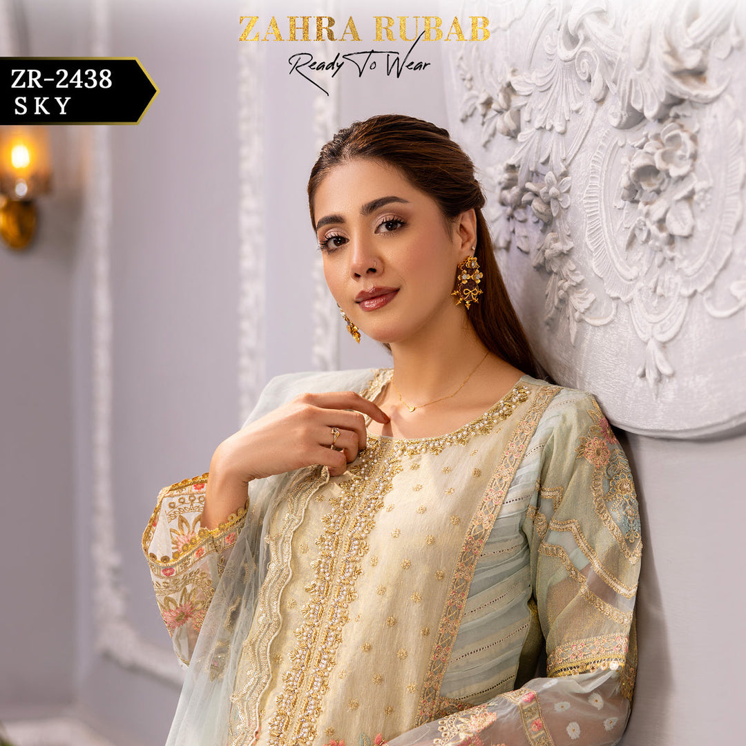 ZARAH RUBAB BY CHAMAK 3 PIECE READY TO WEAR