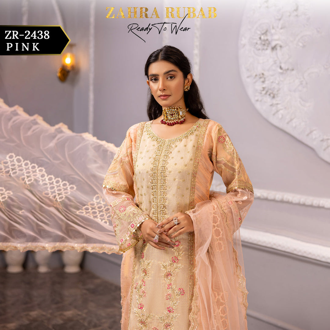 ZARAH RUBAB BY CHAMAK 3 PIECE READY TO WEAR