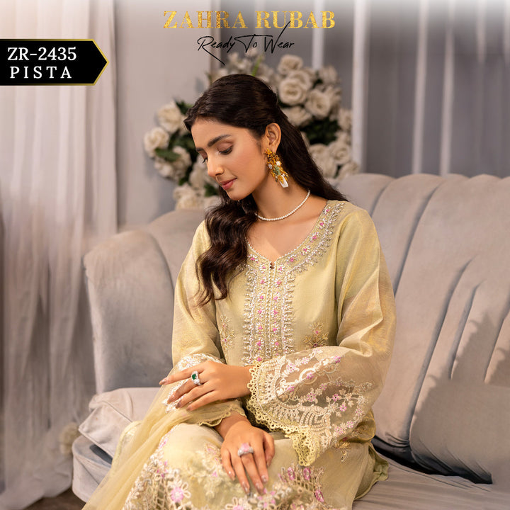 ZARAH RUBAB BY CHAMAK 3 PIECE READY TO WEAR