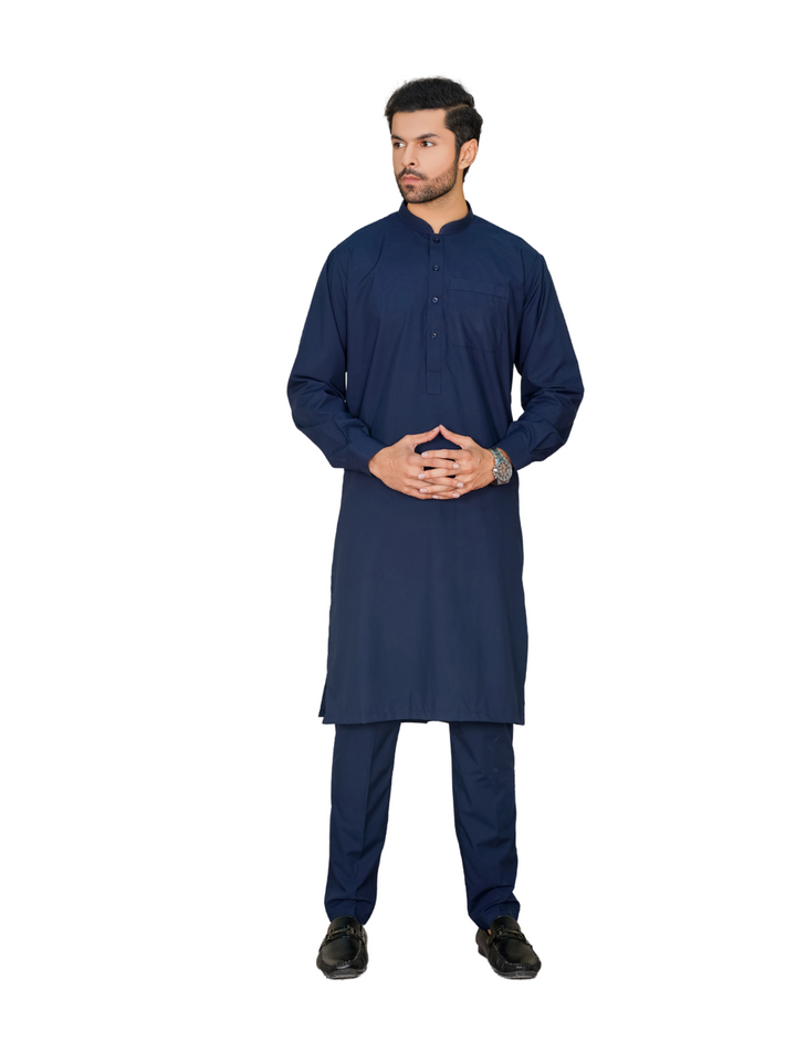 Men's Navy Blue Shirt & Trouser Ready To Wear