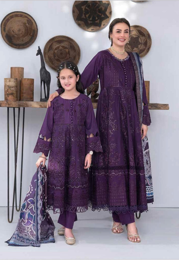 ALLY’S ‘FESTIVE EDIT’ | EMBROIDERED COTTON MOTHER & DAUGHTER READYMADE | AL -815