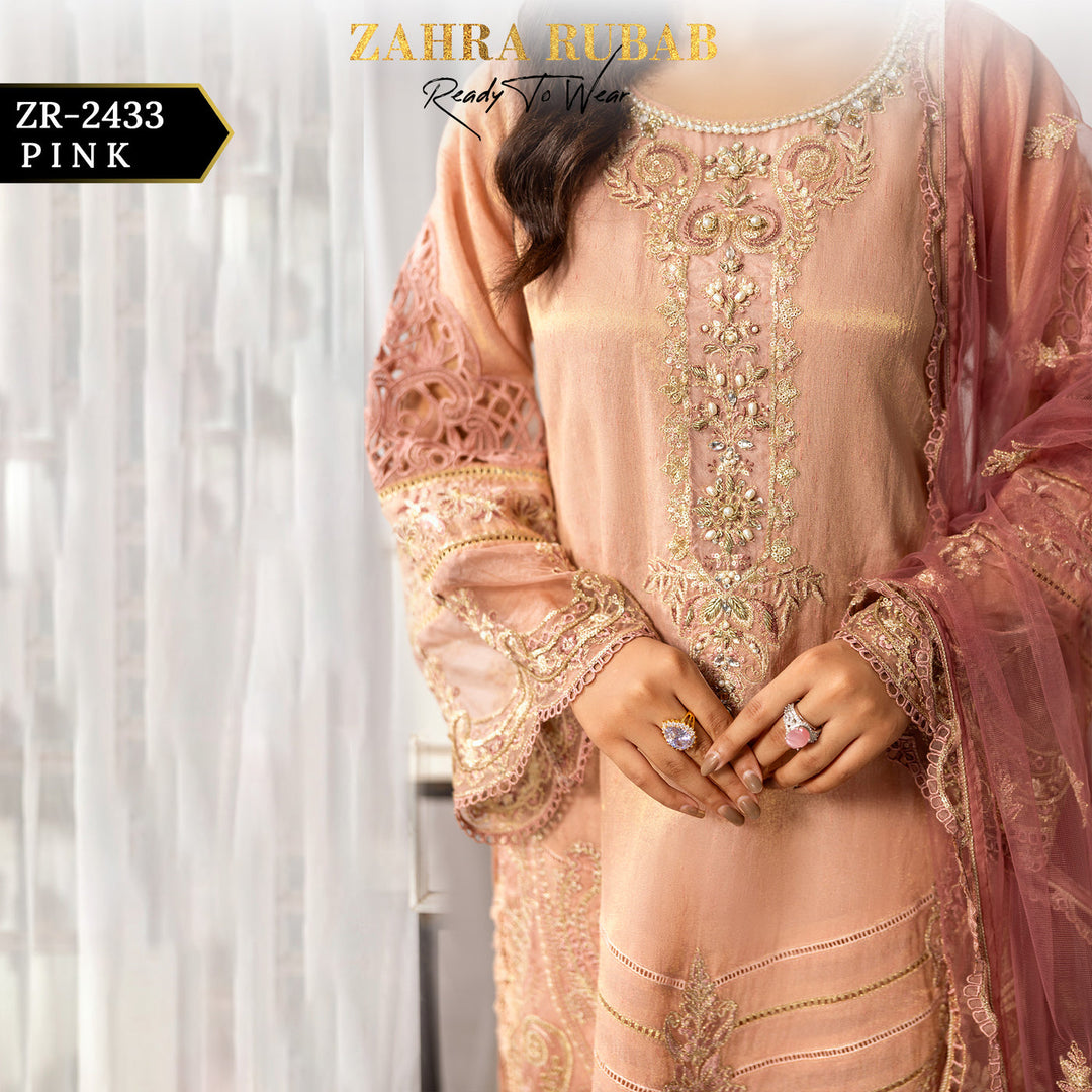 ZARAH RUBAB BY CHAMAK 3 PIECE READY TO WEAR