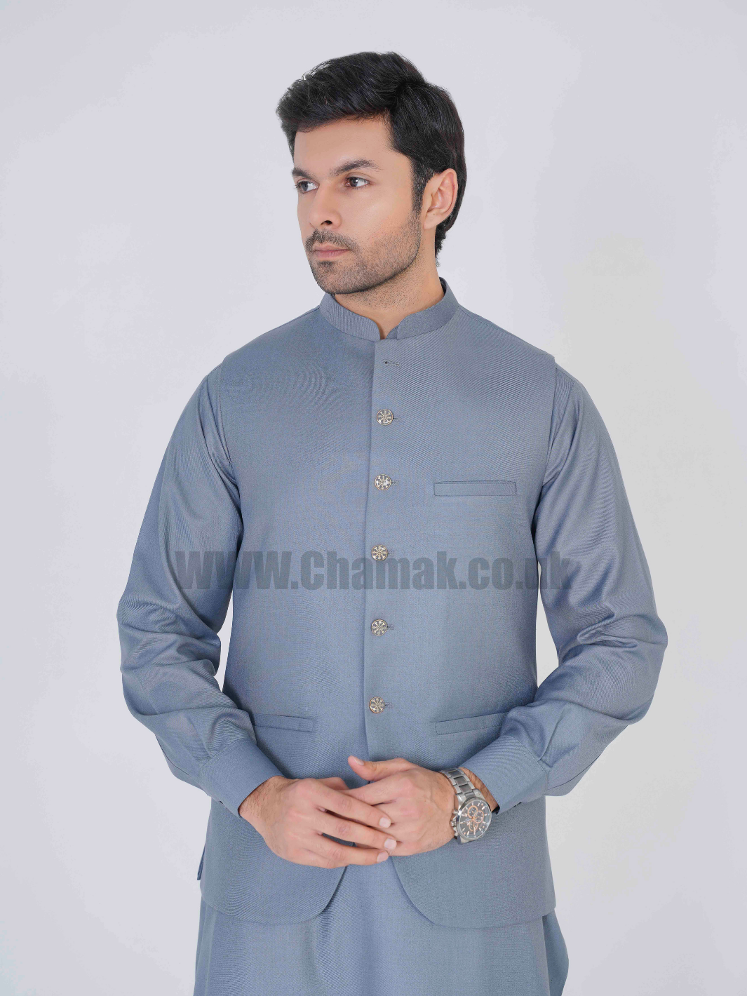 Men's & Boys WaistCoat & Kameez Shalwar Set MZ-205