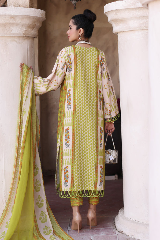 Charizma 3-Pc Printed E. Lawn Shirt with Chiffon Dupatta CCS4-10