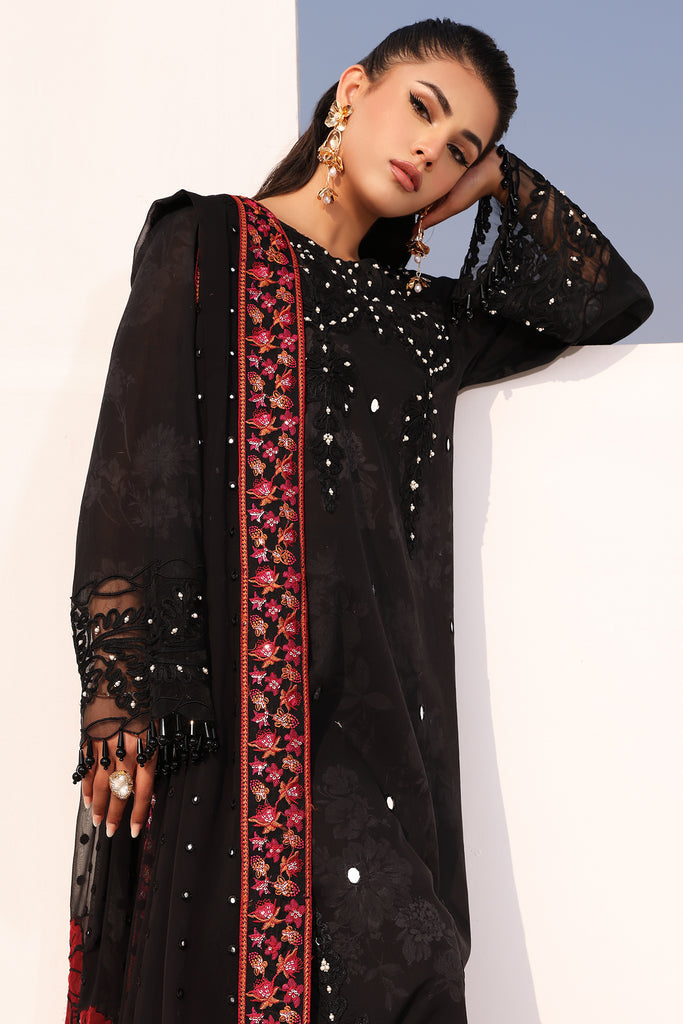 CHARIZMA 3-PC UNSTITCHED EMBROIDERED & HANDWORK LAWN COLLECTION ED4-01