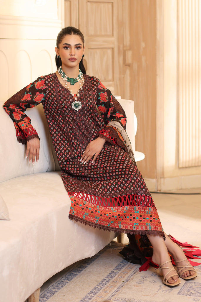 Charizma Ready-to-Wear Embroidered Lawn Shirt CRS4-01