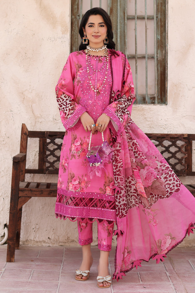 Charizma 3-Piece E. Lawn Shirt with Chiffon Dupatta CCS4-18