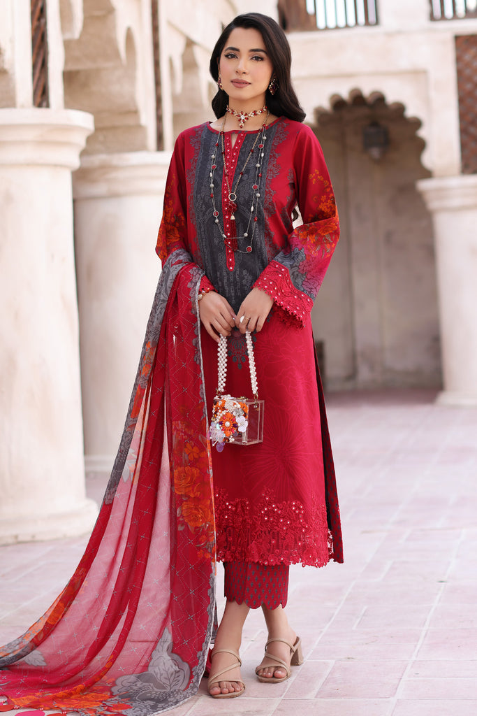 Charizma 3-Piece E. Lawn Shirt with Chiffon Dupatta CCS4-09