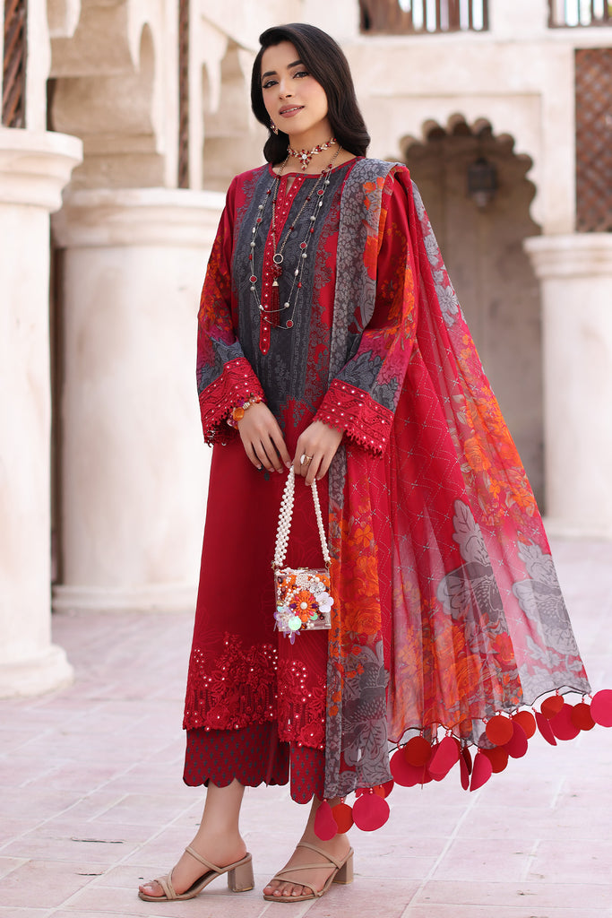 Charizma 3-Piece E. Lawn Shirt with Chiffon Dupatta CCS4-09