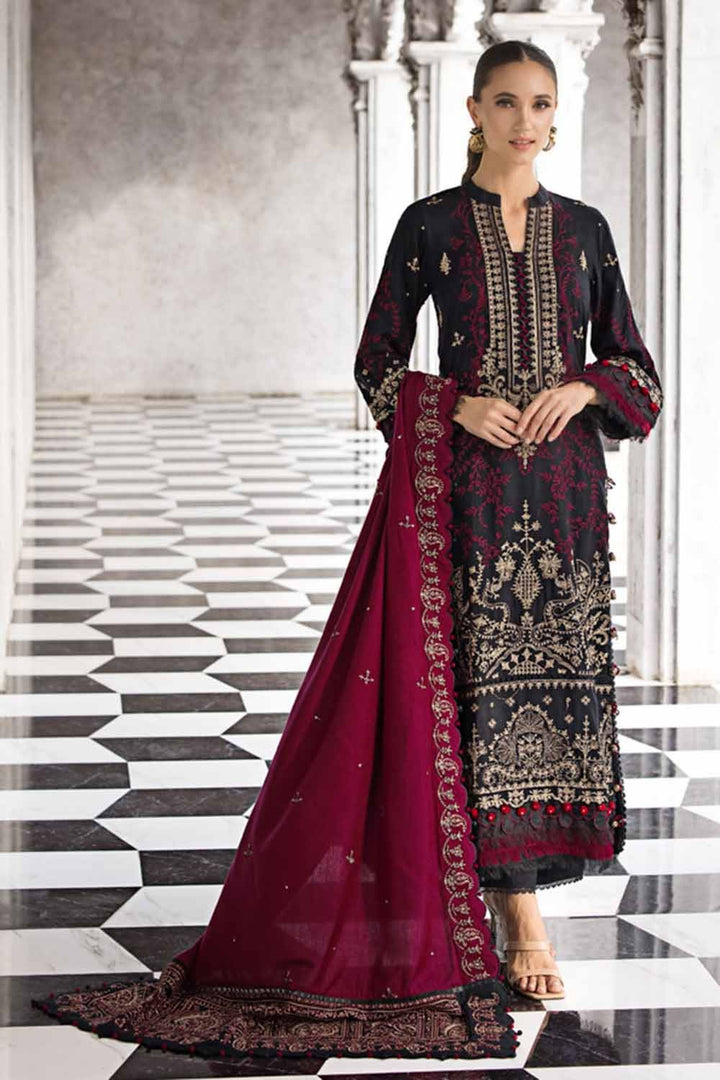 GUL AHMED 3PC EMBROIDERED PASHMINA UNSTITCHED SUIT WITH EMBROIDERED PASHMINA SHAWL AP-32039