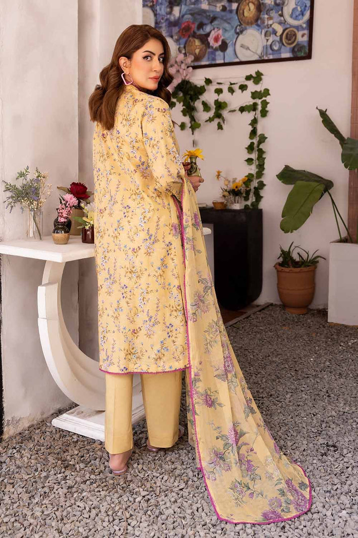 GUL AHMED 3PC UNSTITCHED PRINTED LAWN SUIT WITH CHIFFON DUPATTA BM-42022