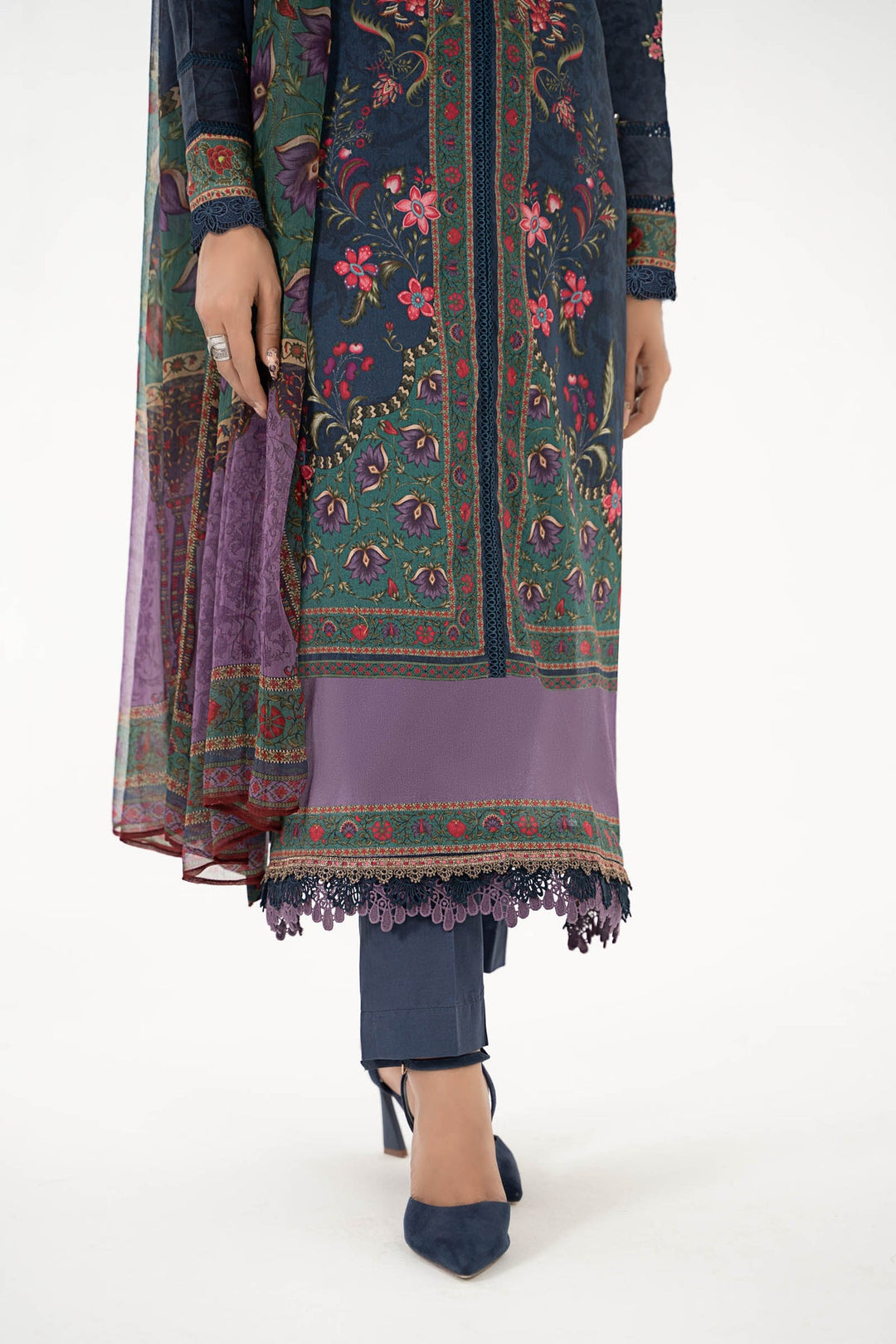 MARIA B 3 PIECE UNSTITCHED M.PRINT EID COLLECTION MPT-2206-B