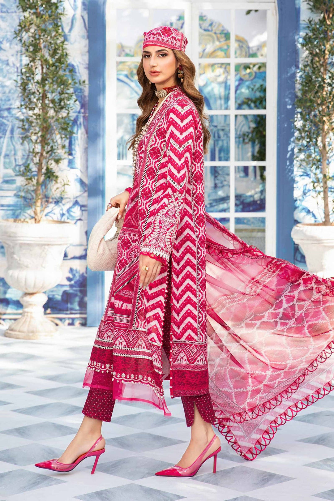 MARIA B 3 PIECE UNSTITCHED M.PRINT EID COLLECTION MPT-2208-A