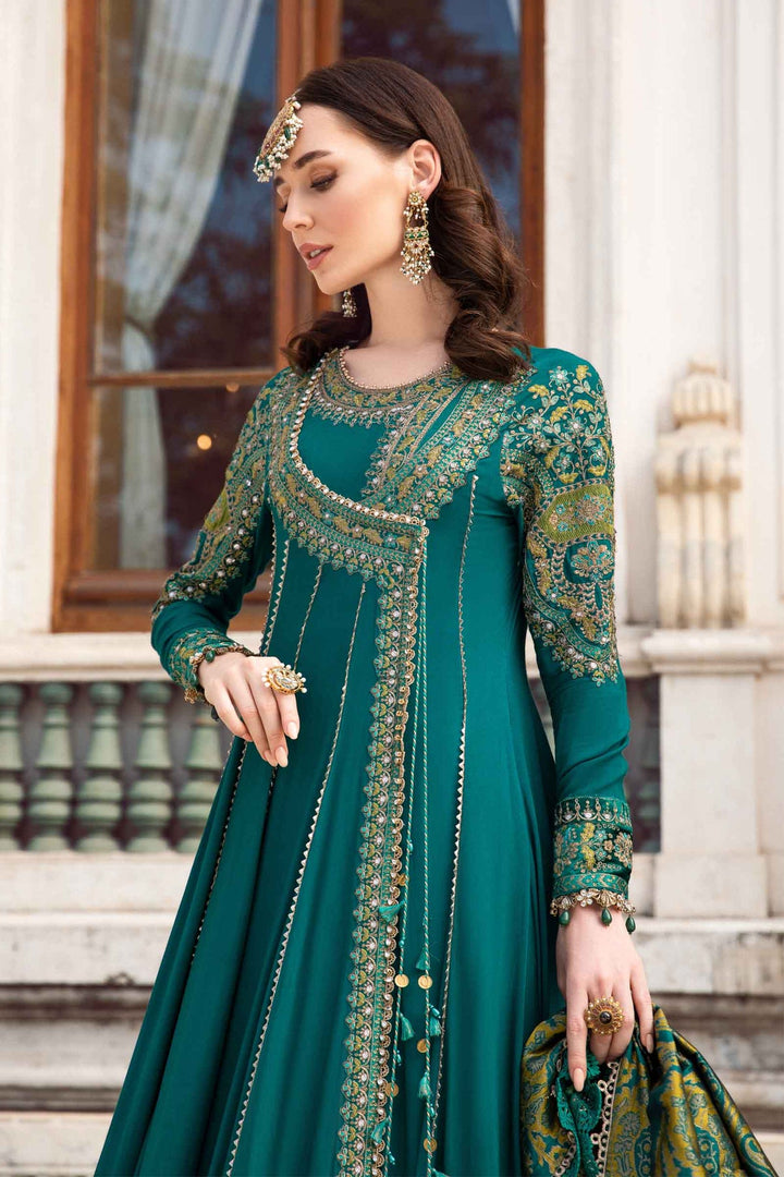 MARIA B Unstitched Linen | Emerald Green DL-1107