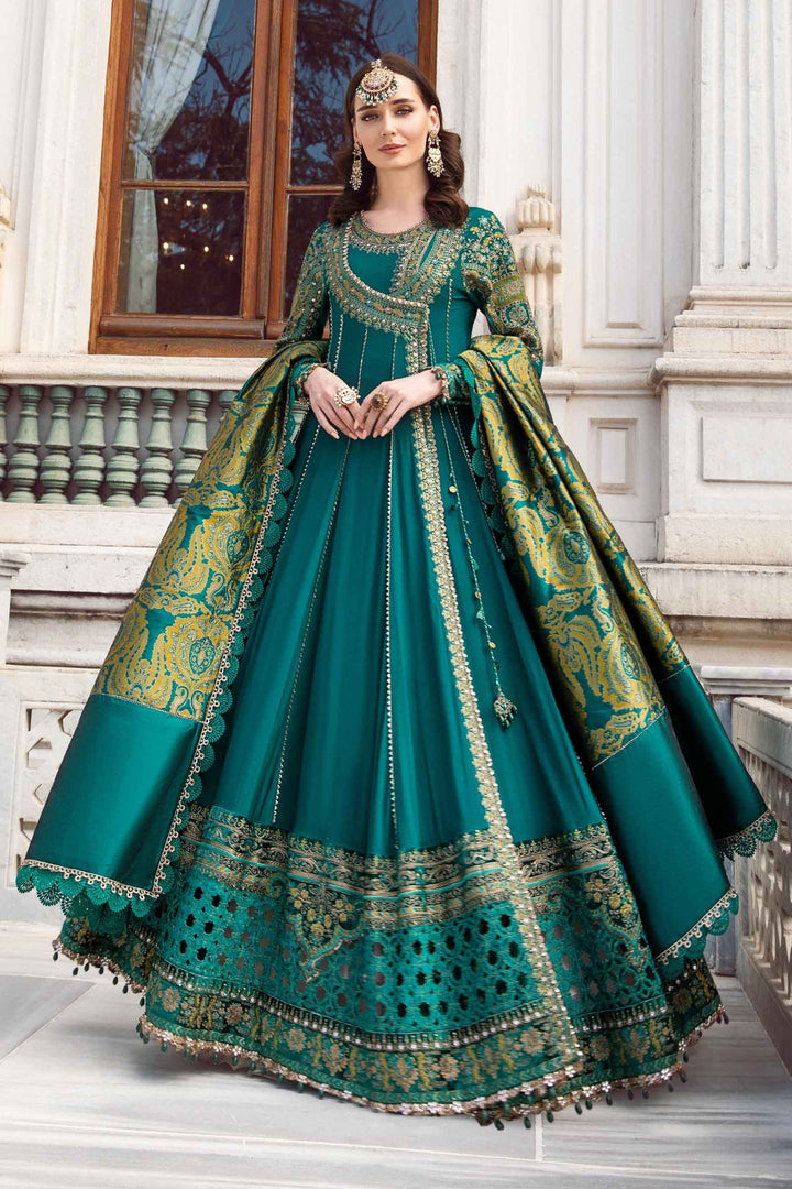 MARIA B Unstitched Linen | Emerald Green DL-1107