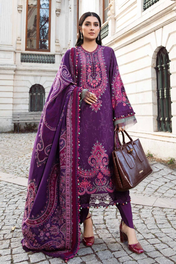 MARIA B Unstitched Linen | Purple DL-1108