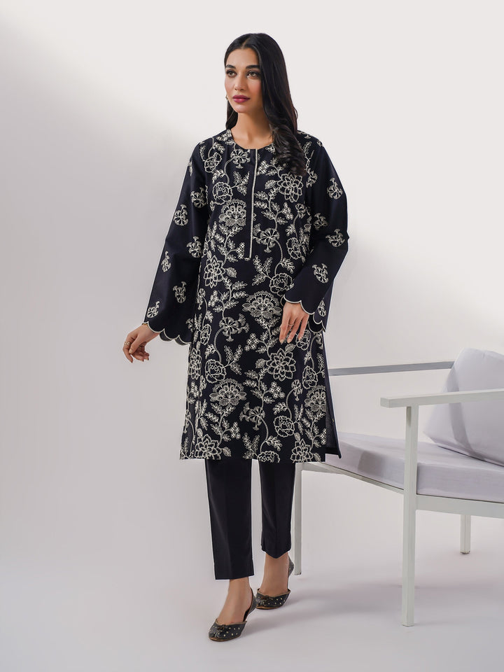 Winter Cotton Embroidered Shirt (Pret) by Limelight