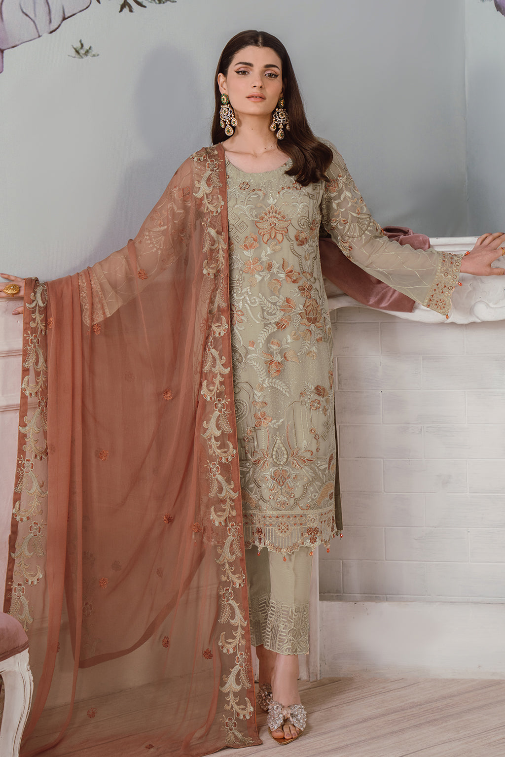 RAMSHA CHIFFON COLLECTION READYMADE F-2505