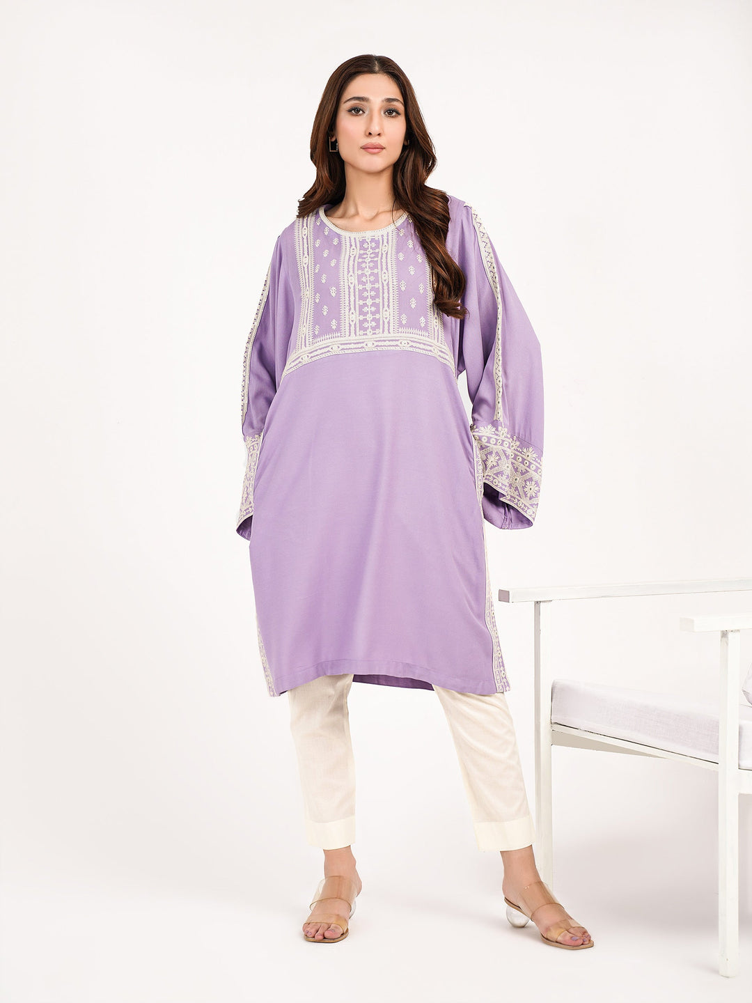 LIME LIGHT Grip Shirt-Embroidered(Pret) lILAC