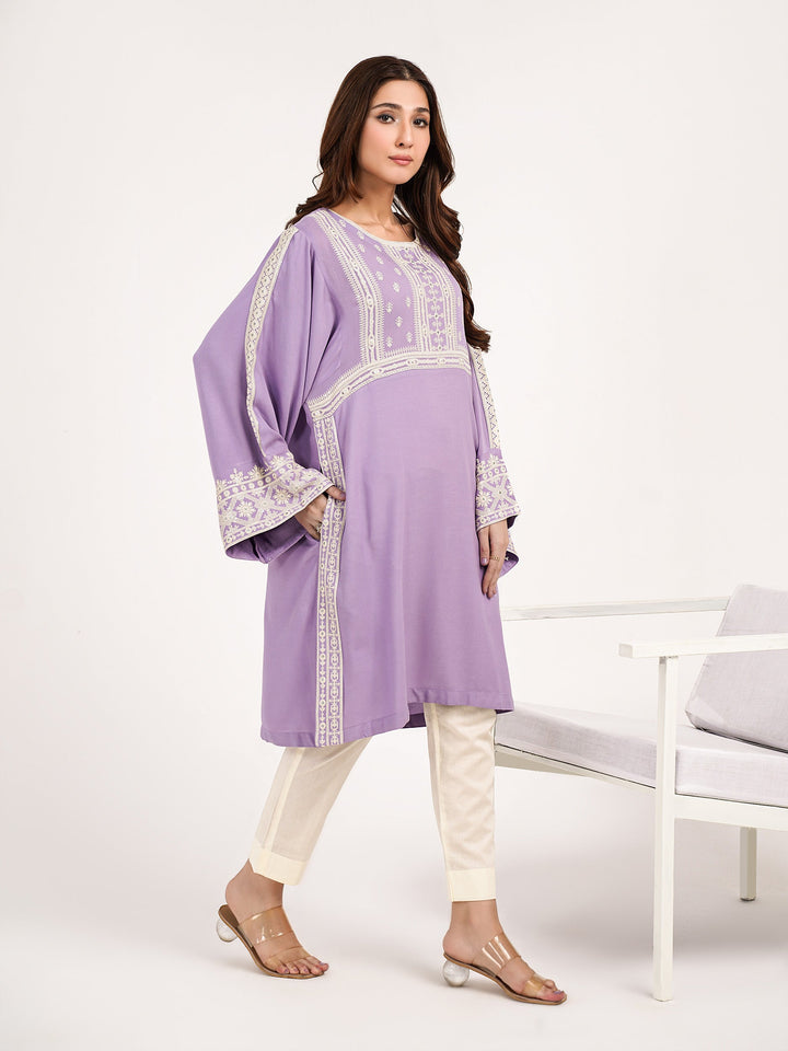 LIME LIGHT Grip Shirt-Embroidered(Pret) lILAC