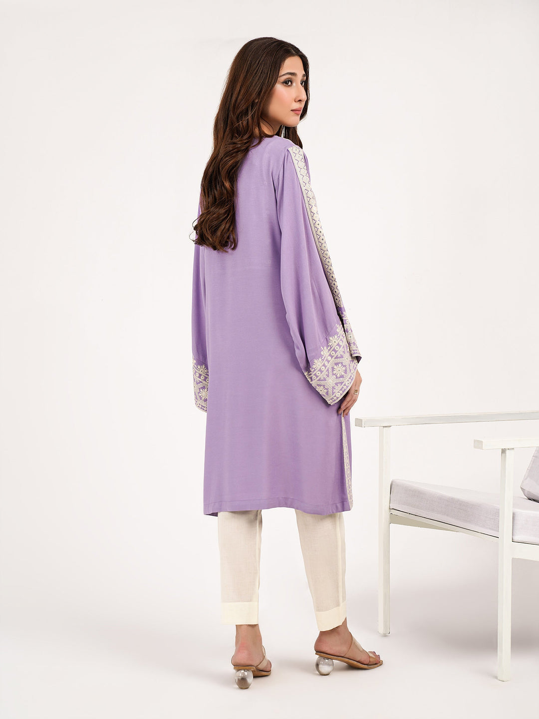 LIME LIGHT Grip Shirt-Embroidered(Pret) lILAC