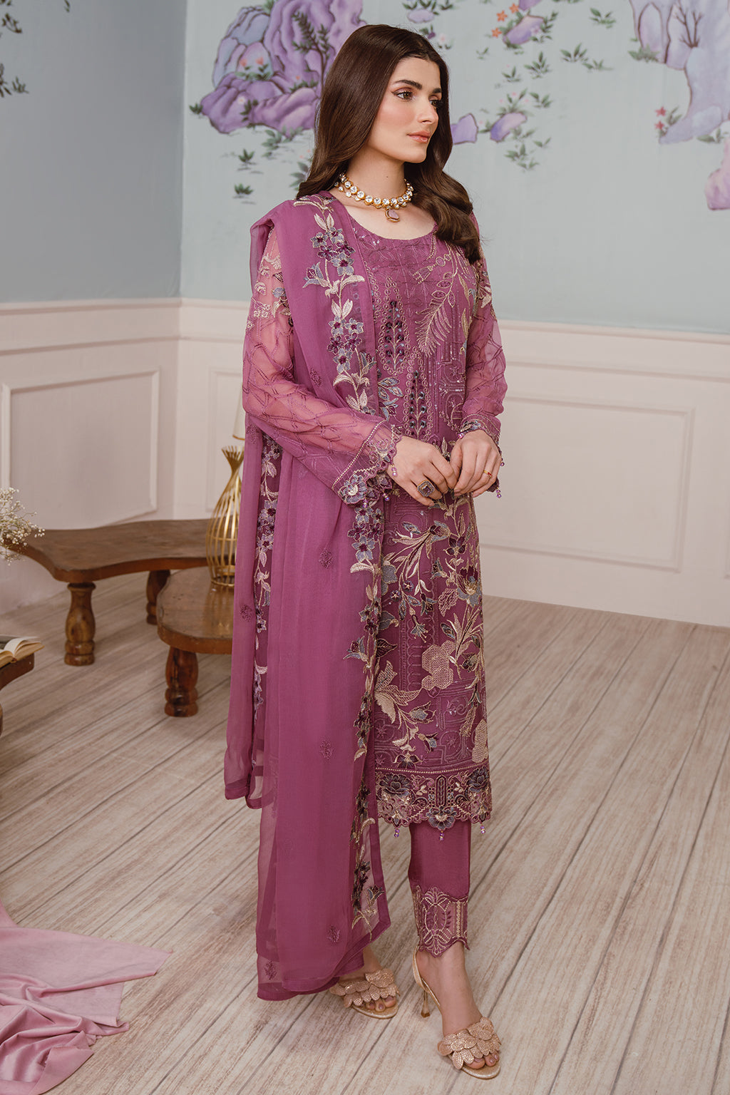 RAMSHA CHIFFON COLLECTION READYMADE F-2509