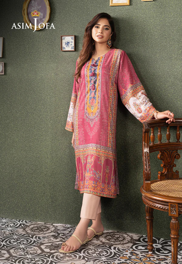 ASIM JOFA LAWN SILK SHIRT AJOD-06