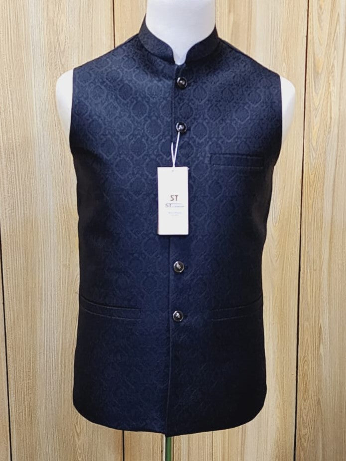 Boys Black Embroidery Waistcoat