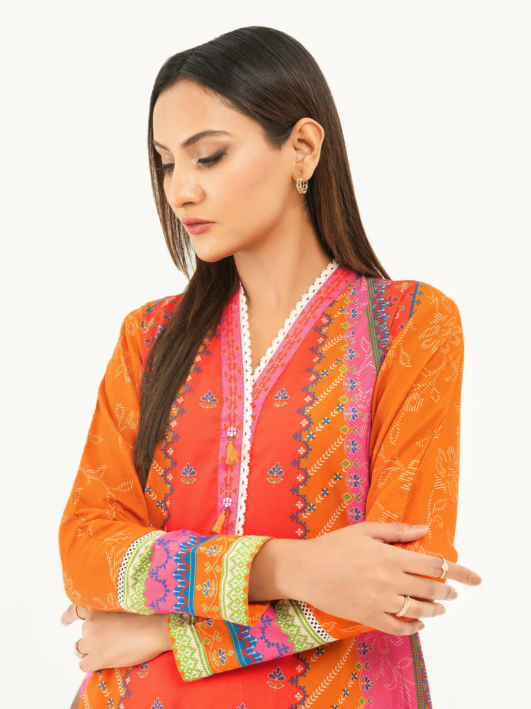 Lime Light  Khadar Shirt-Printed (Pret)