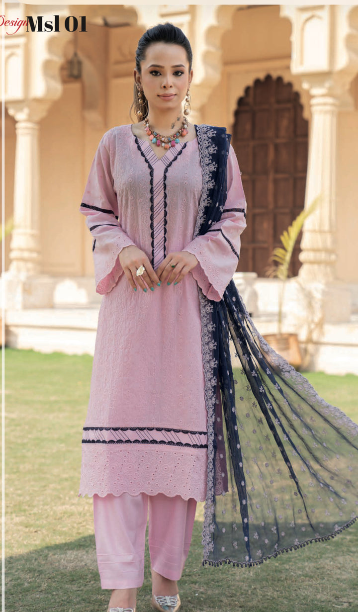 MUNIRA | EMBROIDERED LAWN READY TO WEAR MSL101