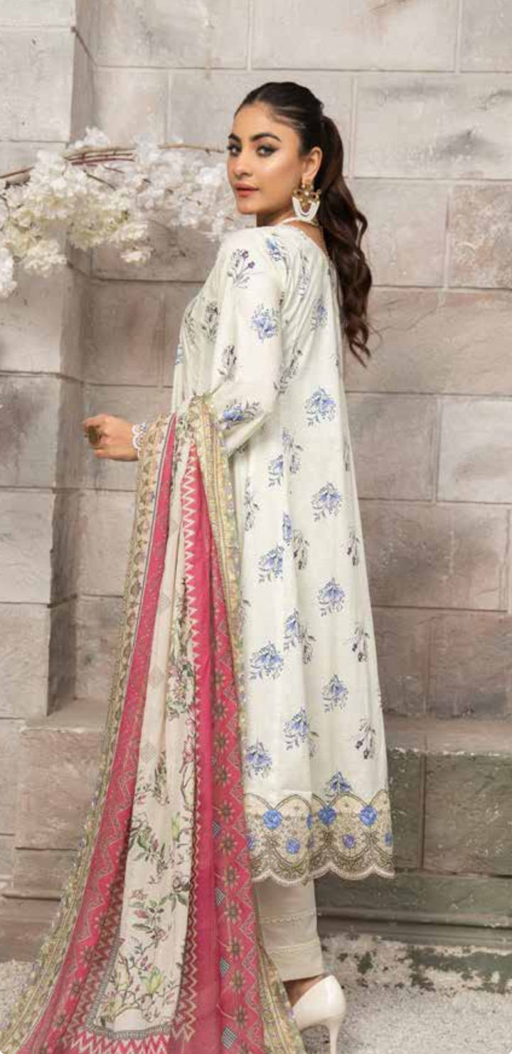 MUNIRA | EMBROIDERED LAWN READY TO WEAR MSL White