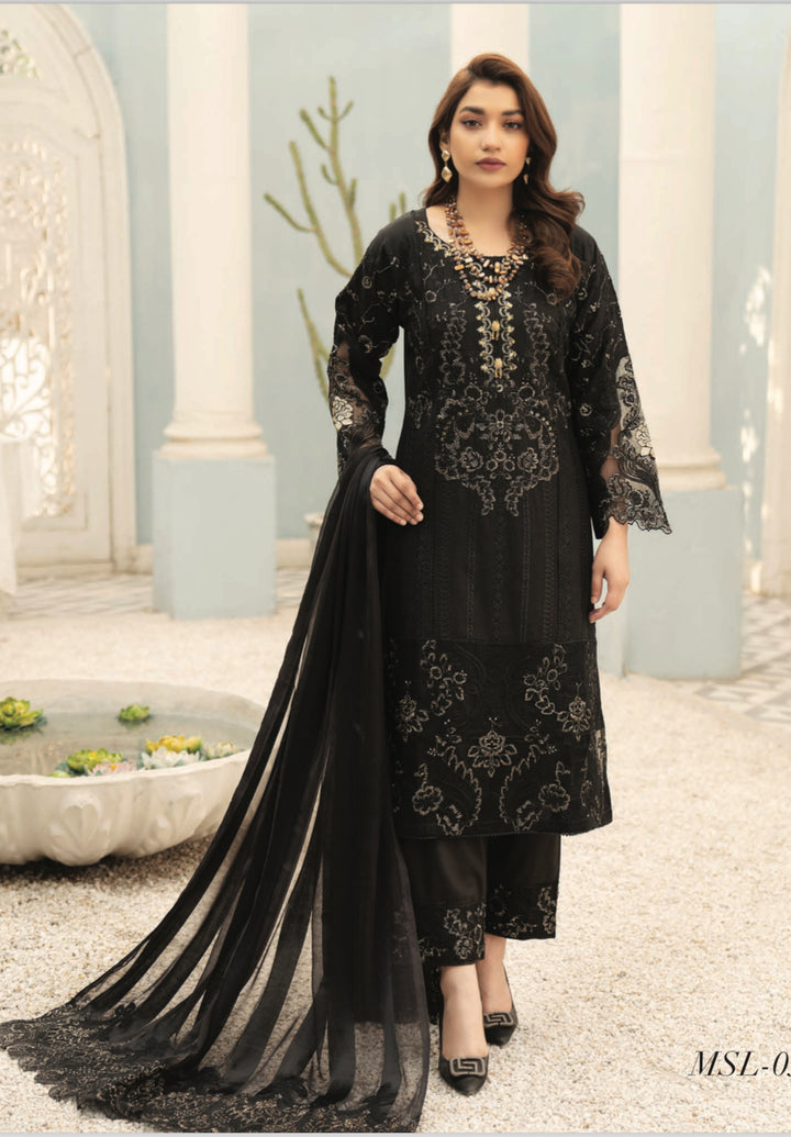 MUNIRA | EMBROIDERED LAWN READY TO WEAR MUNIRA | EMBROIDERED LAWN READY TO WEAR Black