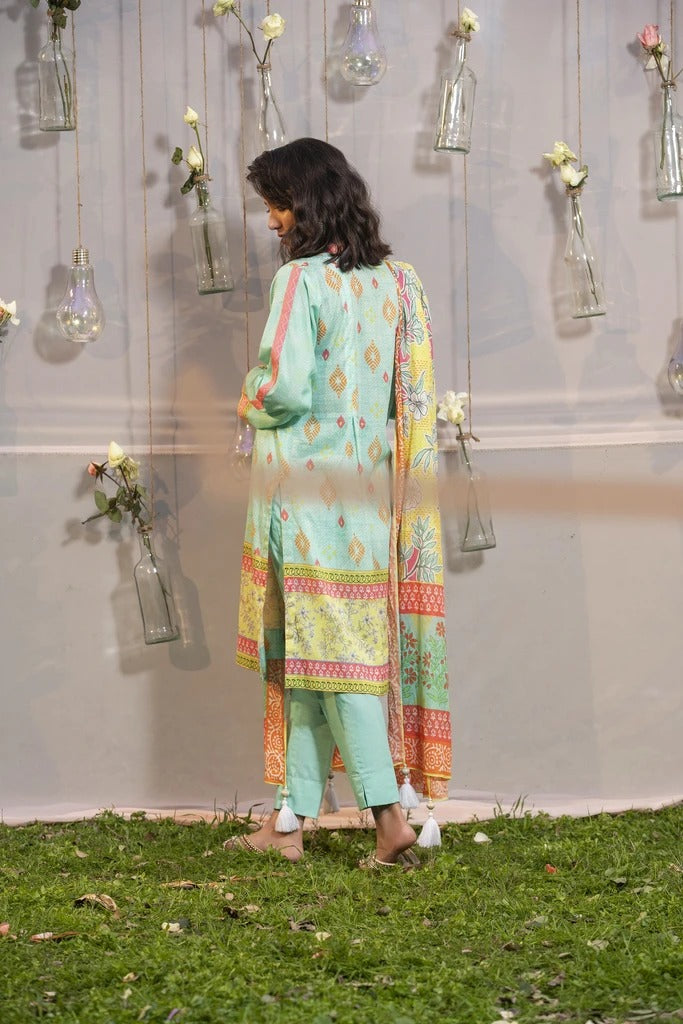 LAKHANI KOMAL PRINTS 3 PIECE STITCHED PRINTED LAWN SUIT LSM-2110