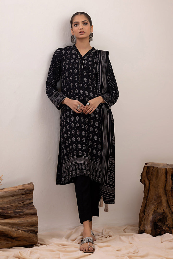 Winter Pashmina Print Suit - Lakhany 3-Piece (LG-0049-C)