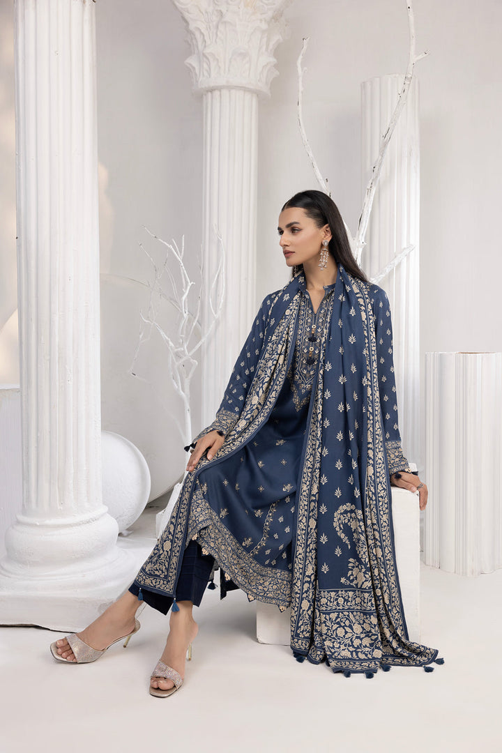 Lakhany 03 Piece Unstitched Printed Cottel Suit - LG-MM-0608