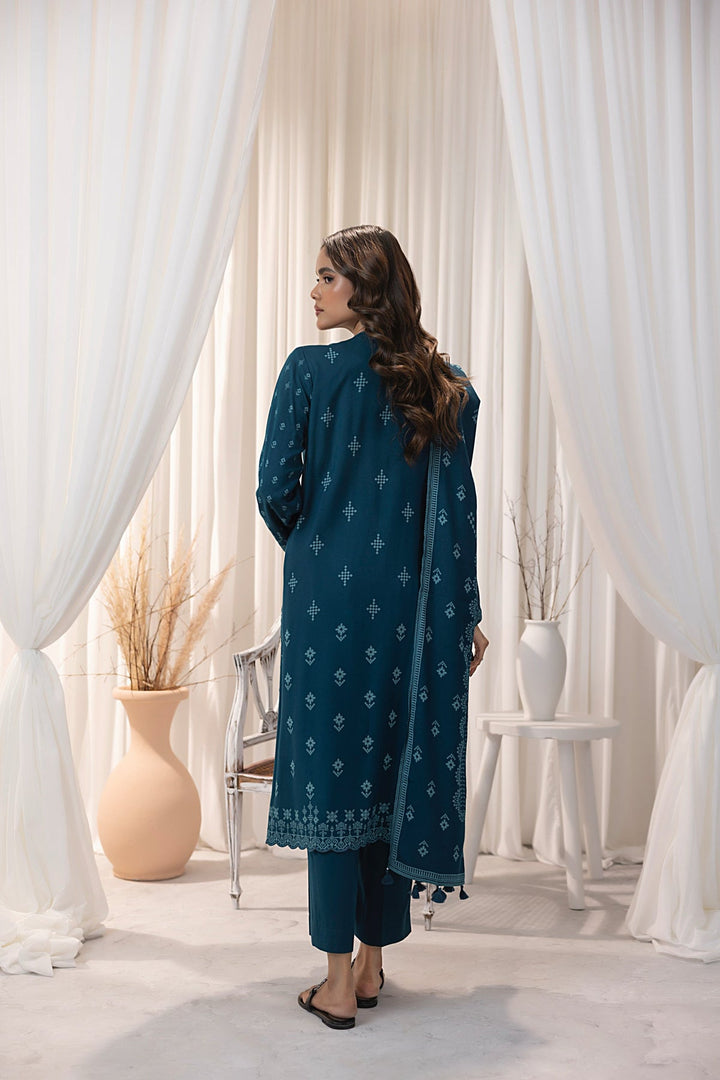 Lakhany 03 Piece Unstitched Cashmi Wool Printed Suit - LG-RL-0127-C