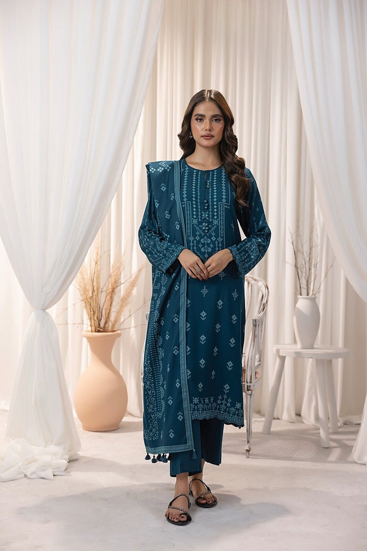 Lakhany 03 Piece Unstitched Cashmi Wool Printed Suit - LG-RL-0127-C