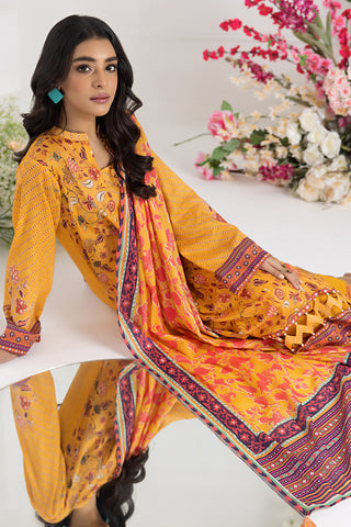 LAKHANY 03 PIECE UNSTITCHED KOMAL PRINTED LAWN SUIT - LG-SR-0138-A