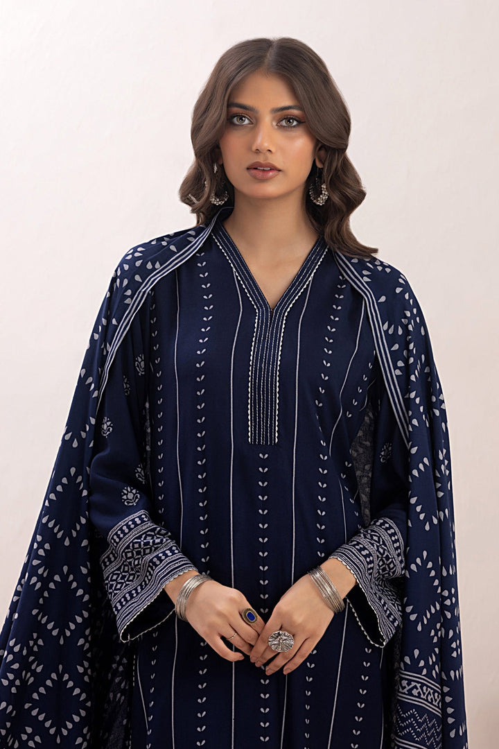 Winter Pashmina Print Suit - Lakhany 3-Piece (LG-SR-0148-A)