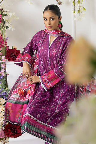 LAKHANY 03 PIECE UNSTITCHED KOMAL PRINTED LAWN SUIT - LG-ZH-0081-B