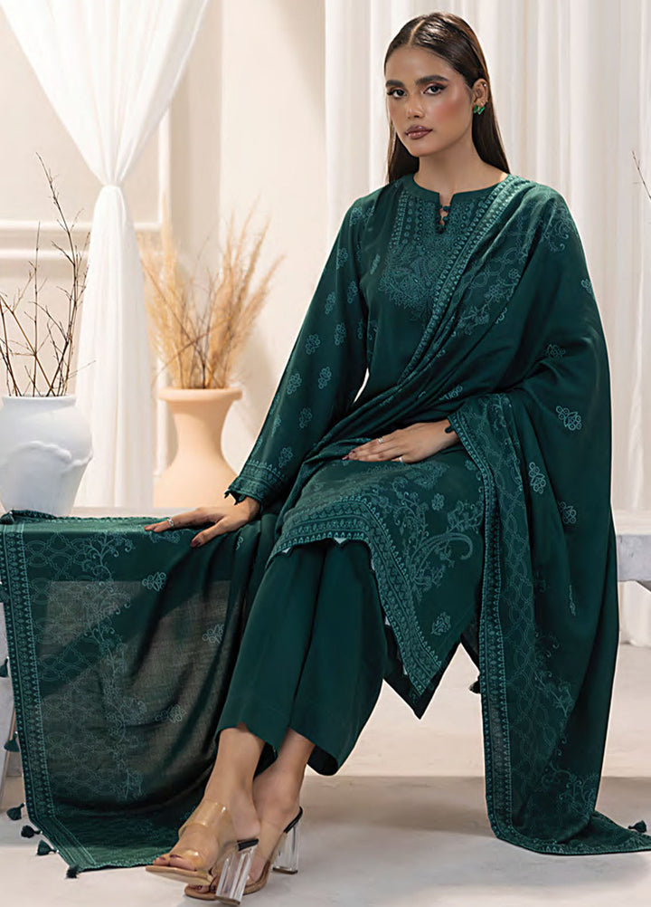 Lakhany 03 Piece Unstitched Cashmi Wool Embroidered Suit -LG-AR-0078-B