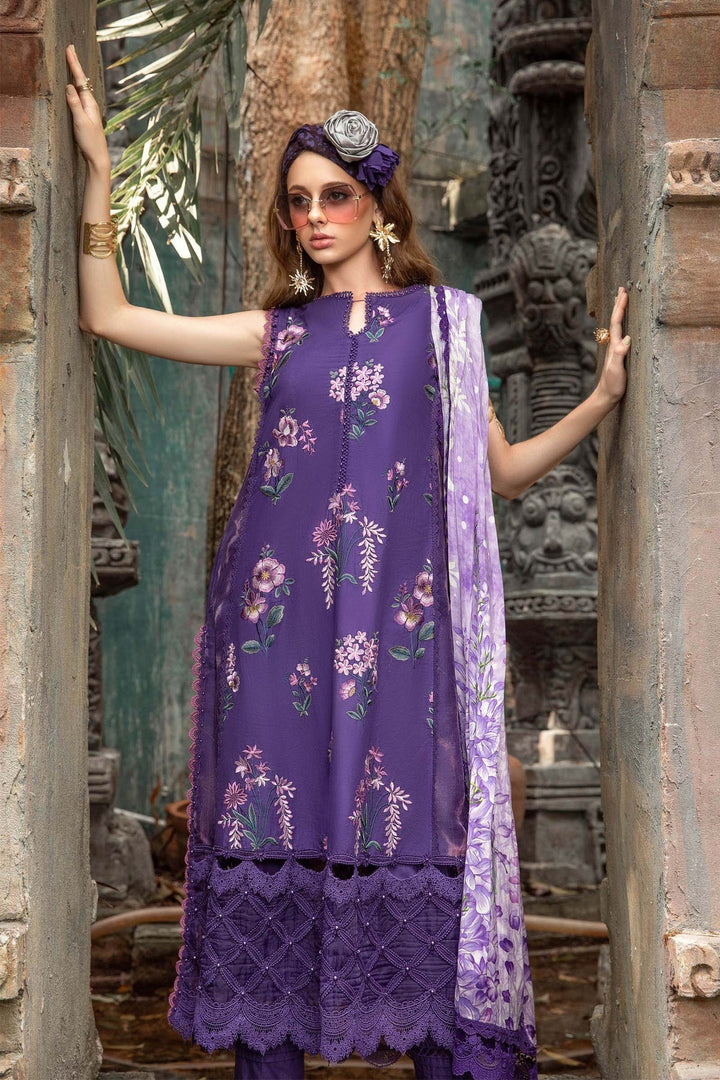 MARIA. B 3 PIECE UNSTITCHED PRINTED LAWN SUIT - MPT-1802-B