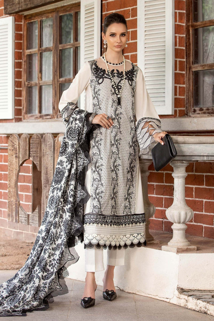 MARIA. B 3 PIECE UNSTITCHED PRINTED LAWN SUIT - MPT-1807-A