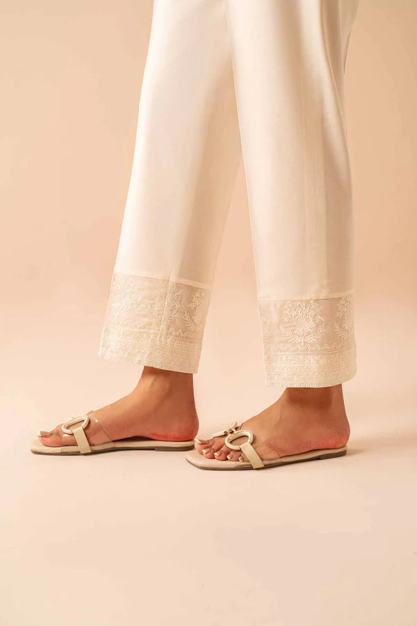 NISHAT EMBROIDERED TROUSERS - PE24-236