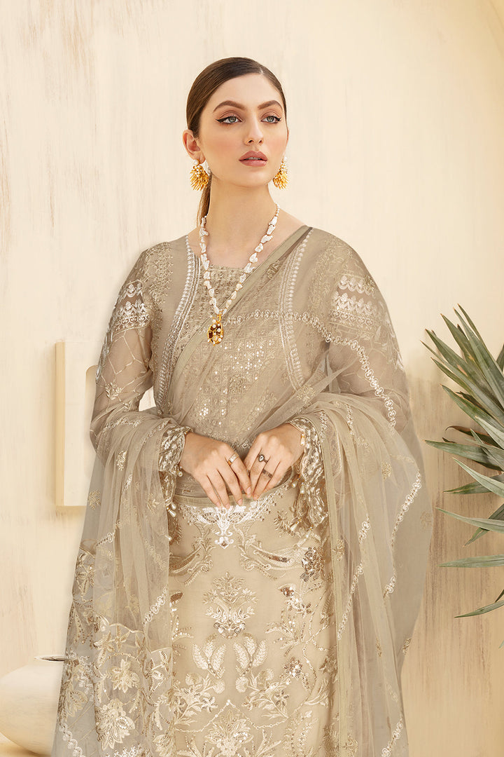 Ramsha Embroidered Chiffon  3Pc Suit K-101