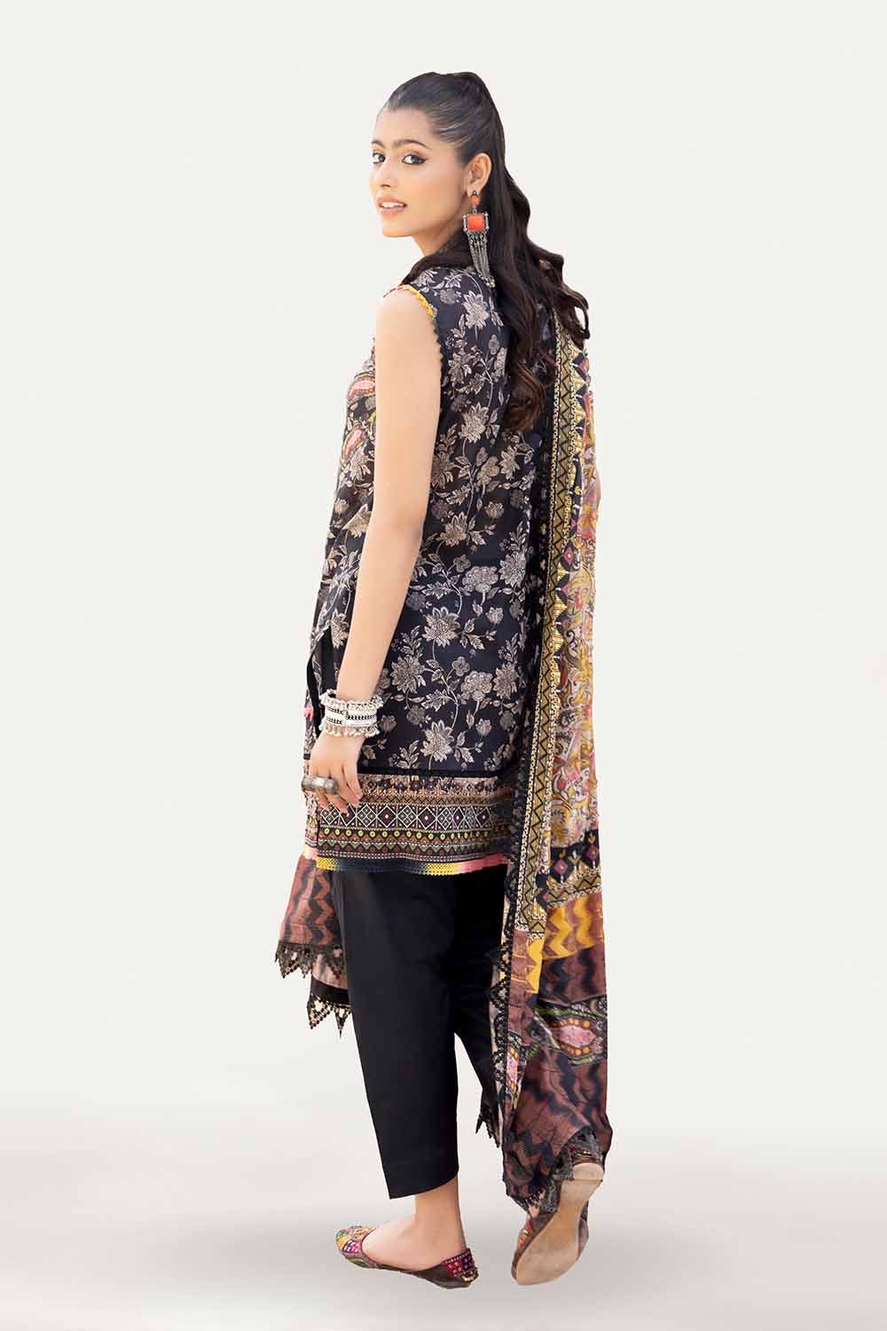 GUL AHMED 3PC UNSTITCHED PRINTED LAWN SUIT WITH WOVEN STRIPE DUPATTA SP-42041