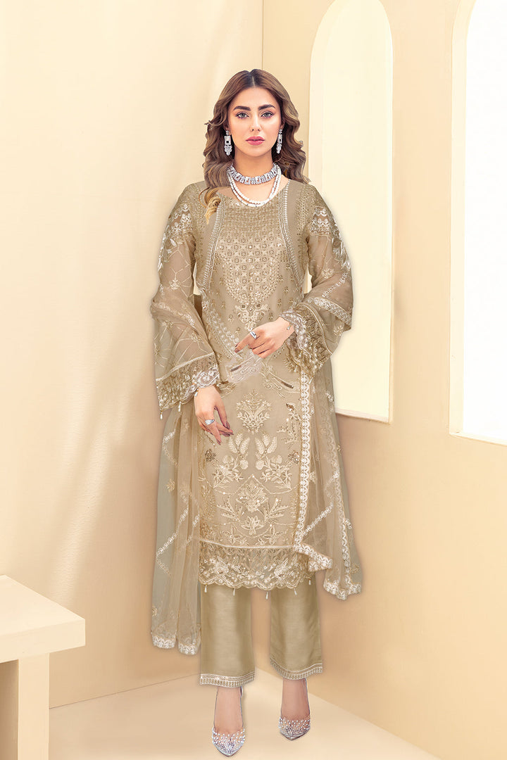 Ramsha Embroidered Chiffon  3Pc Suit K-101