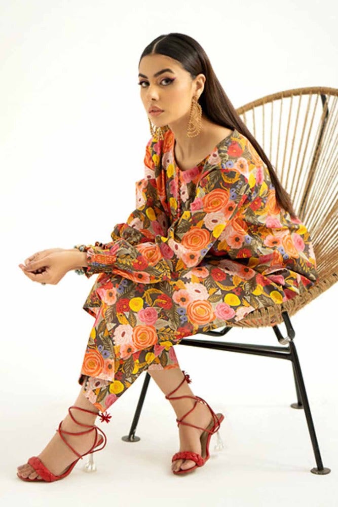 GUL AHMED 2PC PRINTED UNSTITCHED LAWN SUIT TL-42027