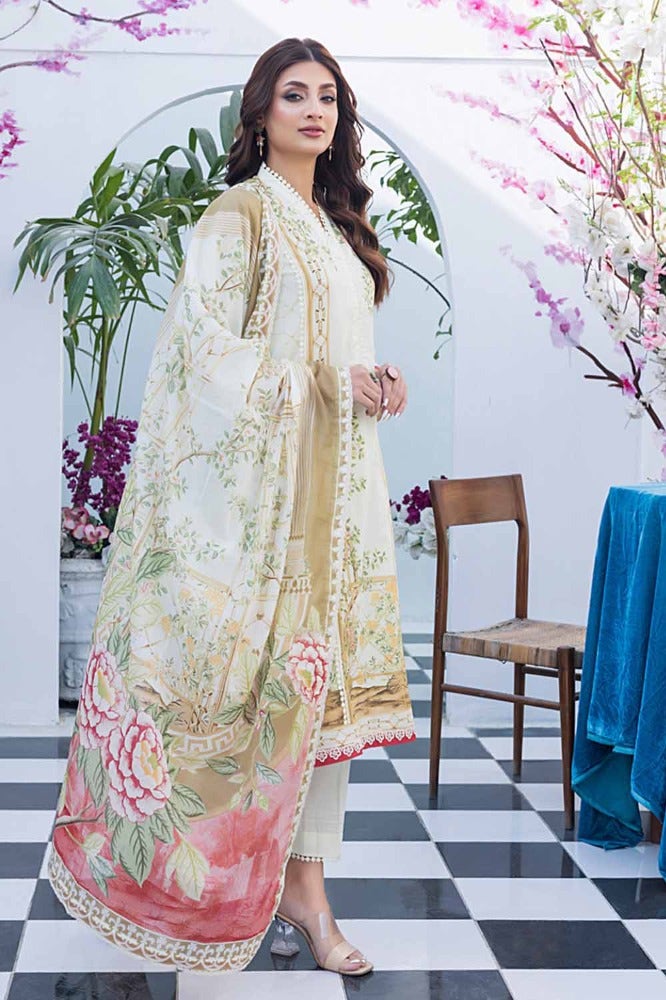 GUL AHMED 2PC PRINTED UNSTITCHED LAWN SUIT TL-42034